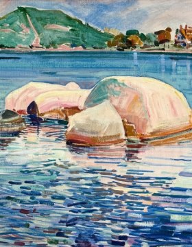 Obra “Fundo da baía de Guanabara” (1932), de Bruno Lechowski